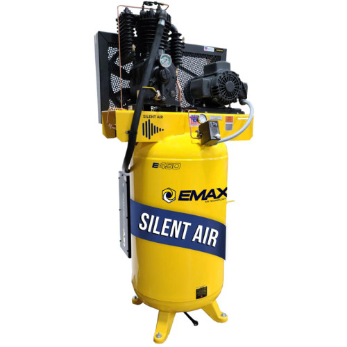 EMAX Premium 5 HP 1 PH 80 Gallon Vertical With Air Silencer-With Pressure Lube Pump