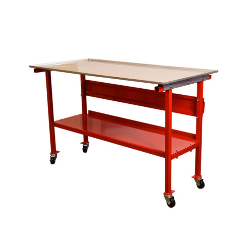QSP-TD-100 Transmission Tear-Down Work Bench with Drain 12ga Stainless Steel Top and off-set drain lip on all sides